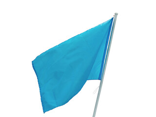 Blue Blank Flag Template Isolated on a transparent Background