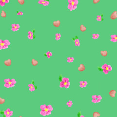 seamless background with flowers