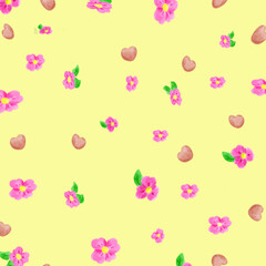 seamless background with flowers