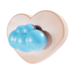 god weather with love background 3d illustration