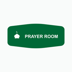 Prayer Room, Mosque Icon. Muslim Praying Area. Shalat Place Symbol for Design Elements, Websites, Presentation and Application - Vector.
