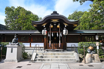 安倍晴明を祀る京都市の晴明神社 拝所