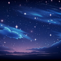 Obraz na płótnie Canvas starry night sky (Generative AI)