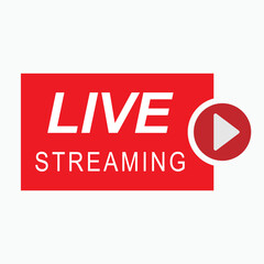 Live Streaming Icon. Broadcast Direct Symbol - Vector.