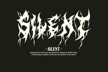 Metal Font Vector Design, and Graphics For Tshirt, Streetwea