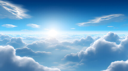 Fototapeta premium blue sky with clouds, Beatiful sky with comolus clouds