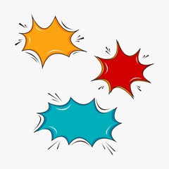 Blank Vector speech bubble pop art comic background