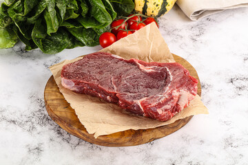 Raw rib eye beef premium steak