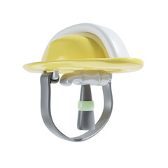 hammer and hat worker equipment for construction 3d illustration