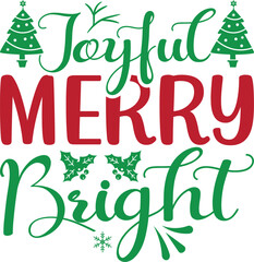 Fototapeta premium joglul merry bright svg t shirt design