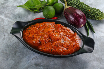 Indian cuisine - butter chicken with sauce