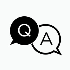 Q and A Icon. FAQ, Help Desk Symbol. Confirm, Question and Answer Symbol - Vector. - obrazy, fototapety, plakaty