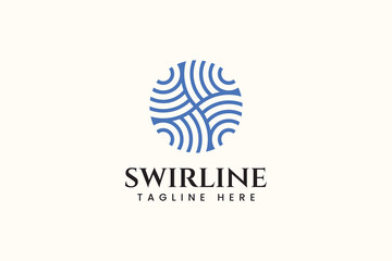 letter o circle decor line style abstract logo design template