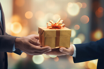 gift giving and receiving hand