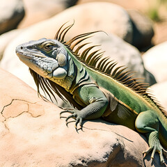 Fototapeta premium Iguana on a branch