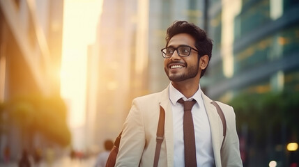 Obraz premium Young and confident man in suit