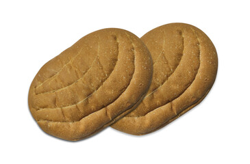 Bread on a white background