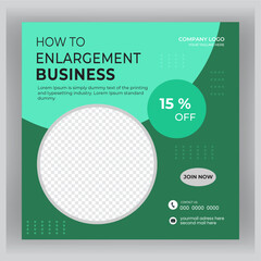 Digital marketing and corporate social media post design template.