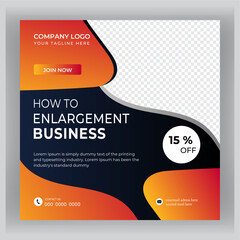 Digital marketing and corporate social media post design template.