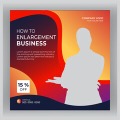 Digital marketing and corporate social media post design template.