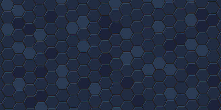 Hexagonal abstract metal background with light. Hexagonal gaming vector abstract tech background. © Rony