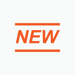 New Icon Sticker. Descriptive Banner Symbol - Vector.