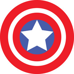 Superhero shield design.