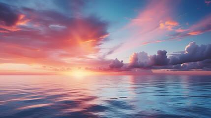 Fototapeta na wymiar sunset view ocean sea summer, Sunset panorama