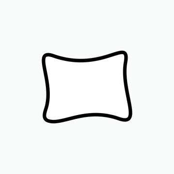 Pillow Icon. Bed Element Symbol – Vector. 