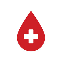 Fototapeta premium Drop Blood Icon Vector Design Template
