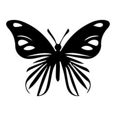Butterfly vector silhouette illustration black color
