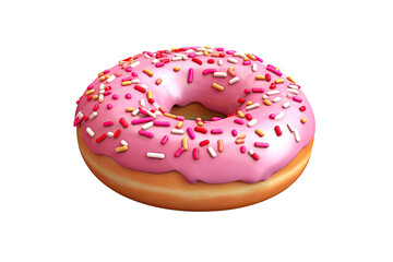 donut on isolated transparent background