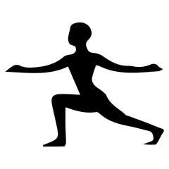 Woman Doing Yoga vector silhouette illustration black color