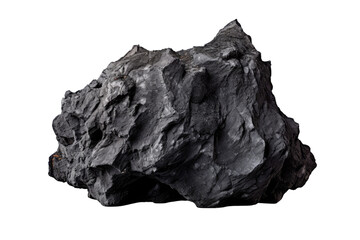 raw coal on an isolated transparent background