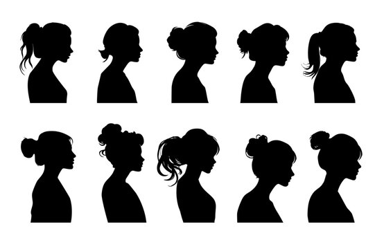  woman model side view silhouette collection