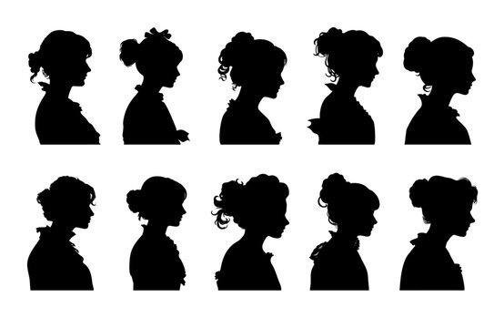  woman model side view silhouette collection