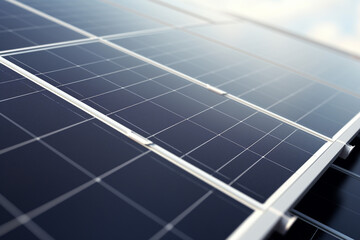 A close up of a solar panel on a white surface - obrazy, fototapety, plakaty