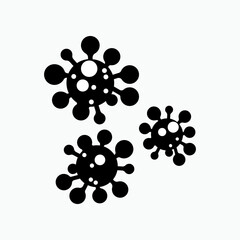 Virus Icon. Bacterium Symbol - Vector.   