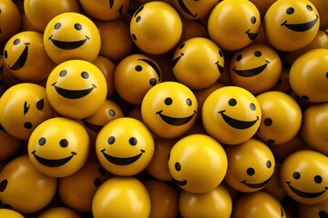 smile emoji balls background