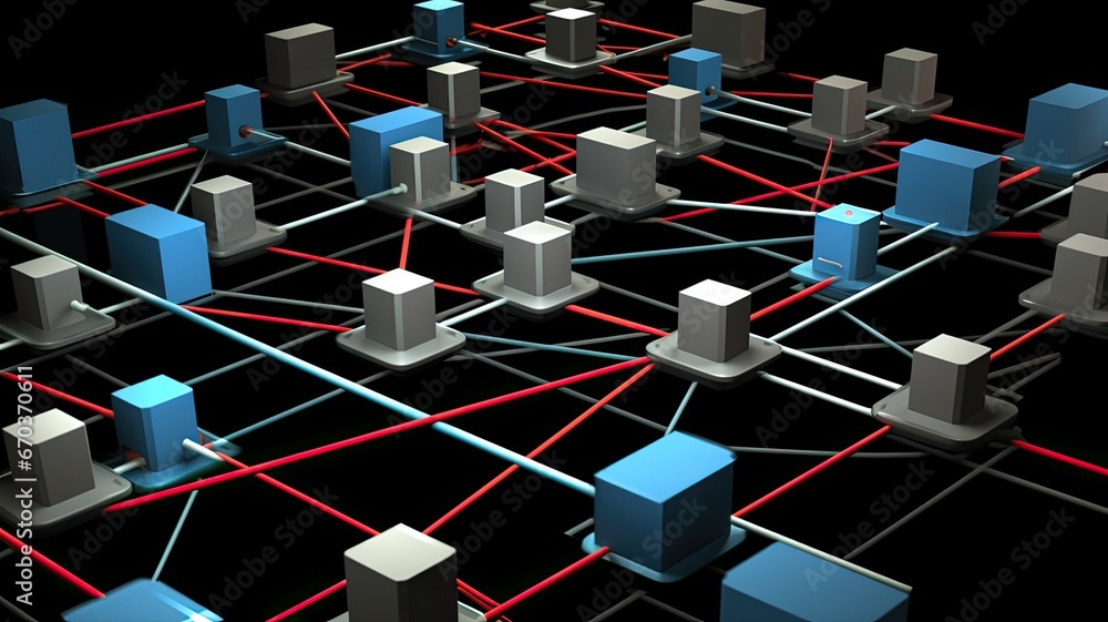 Aufkleber A LAN symbol connecting computers and printers, illustrating local network sharing