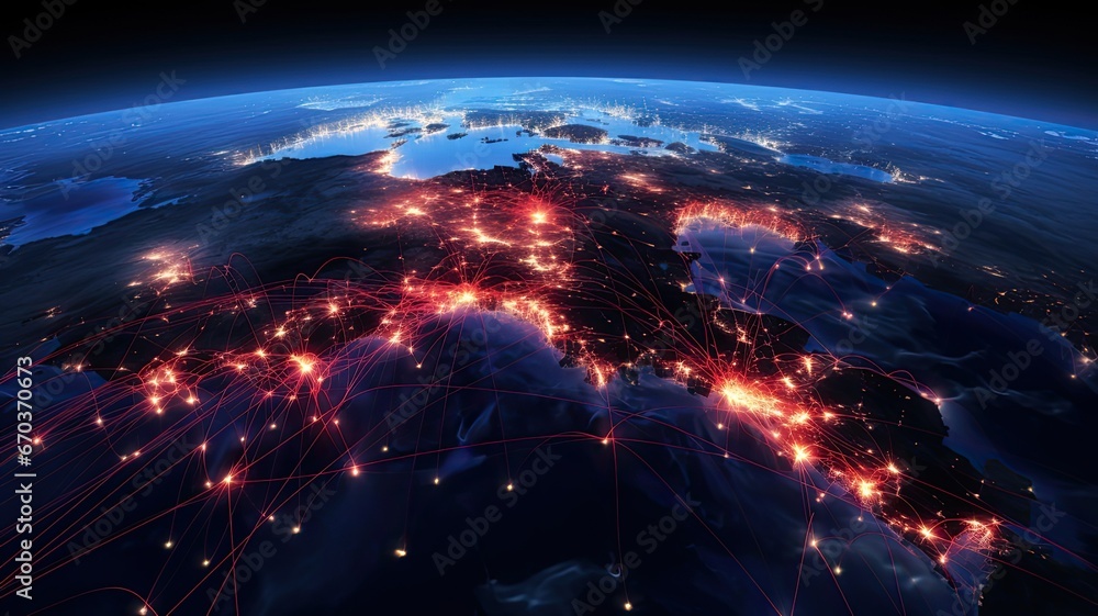 Aufkleber data transmission across long distances via a wan, illustrating its vast coverage