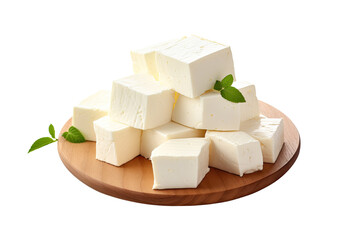 paneer on an isolated white background - obrazy, fototapety, plakaty