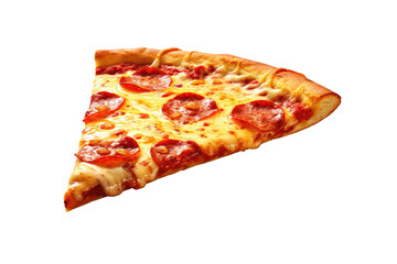 pizza slices on an isolated white background