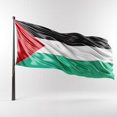 Obraz premium Freedom for Palestine, free Gaza, flag, abstract art, red, green, black. Created by AI