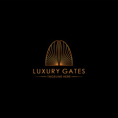 gate logo luxury design stock