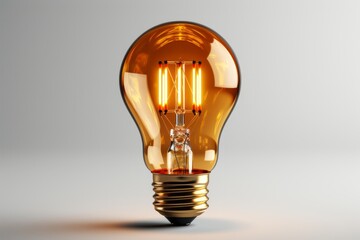  Lightbulb silhouette in a clean and timeless design, symbolizing illumination and enlightenment, Generative AI