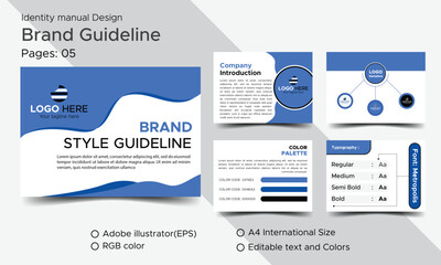 Clean Brand Guidelines Presentation Layout Design
