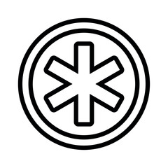 Fototapeta premium hospital star icon