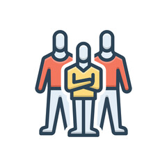 Color illustration icon for leading