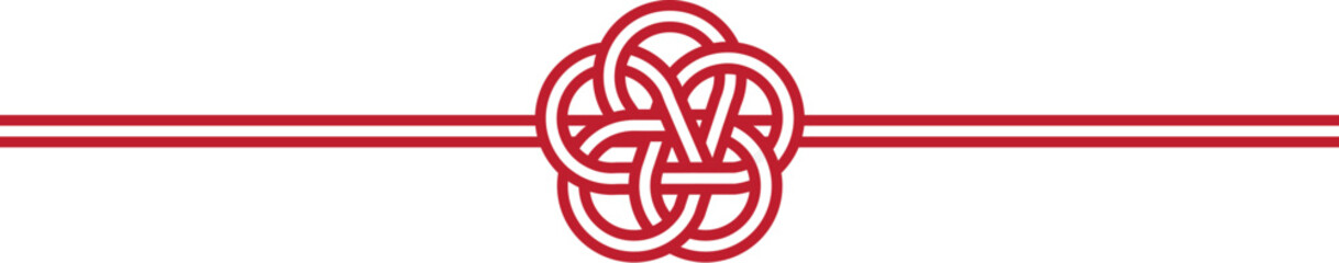 水引梅結び　年賀素材　和柄　ご祝儀	